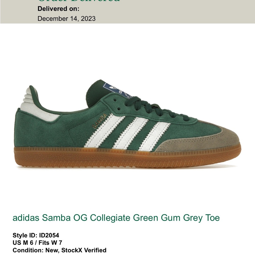 Sambas OG Collegiate Green Gum Grey Toe sneakers